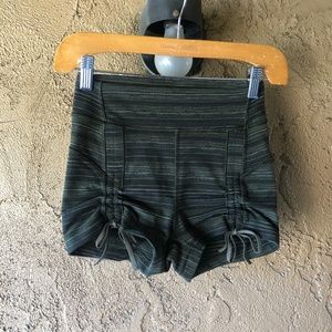 Lululemon Green Striped Shorts